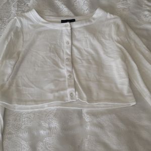 White long sleeve thin jacket